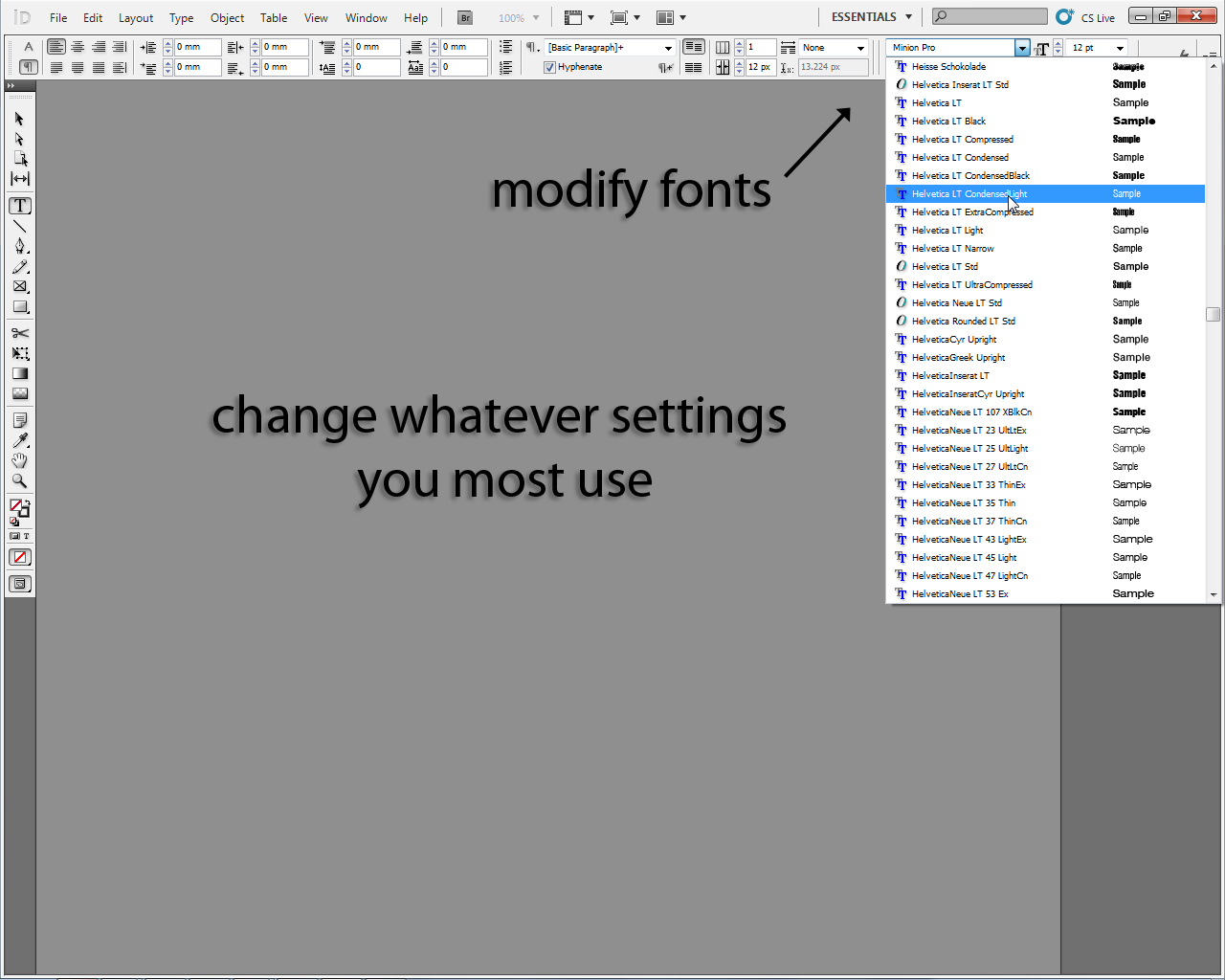 Changing Your InDesign CS5 Default Settings