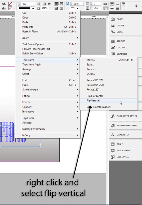 4 - Creating a Text Reflection in InDesign CS5