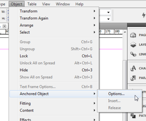 Anchoring Objects to Text in InDesign CS5