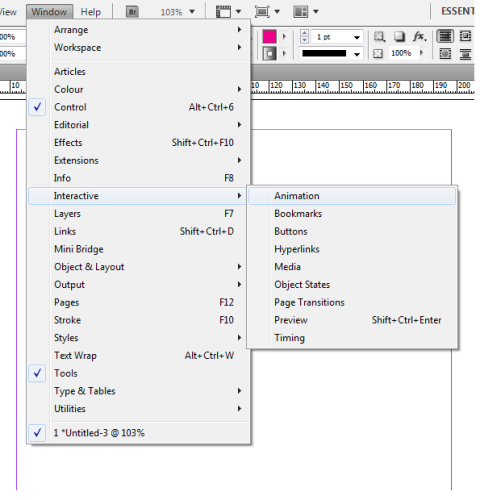Animation in InDesign